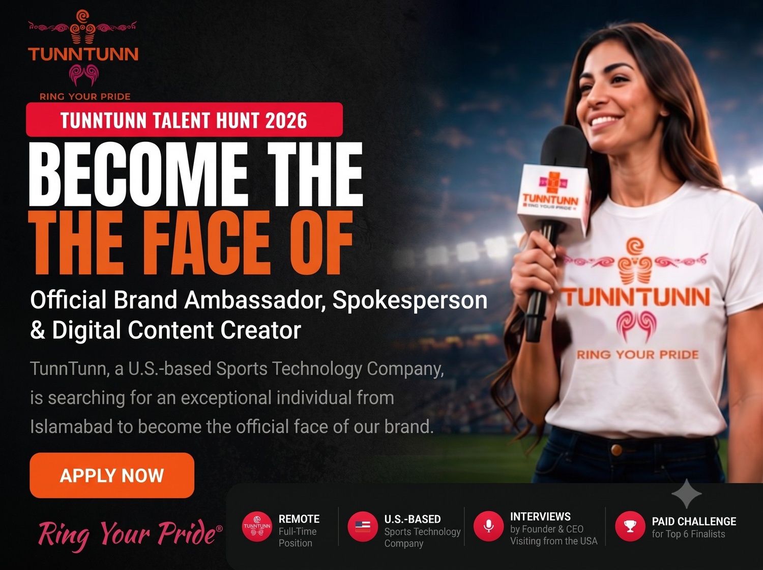 BECOME THE FACE OF TUNNTUNN